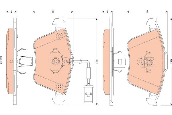 Trw Brake Pads Gdb1832 Rozmiar 1