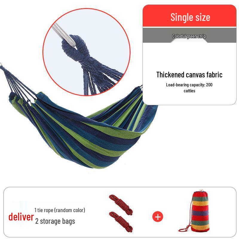 Thickened Anti-Rollover Hammock Swing Chair for Outdoor/Indoor Use - Single/Double, Child/Adult