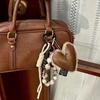 Ciondoli Portachiavi a Catena con Cordoncino in Silicone Peluche in Pelle a Forma di Cuore Fascino da Donna Ciondolo da Borsa Anello Portachiavi per Coppia Giocattolo Regalo per Bambini Gioielli Chiave