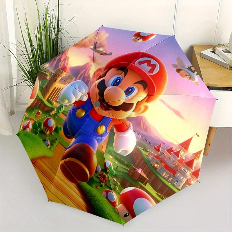 1pc Super Mario Bros Automatic Umbrella 8-Bone Design Compact Gear for Outdoor Travel, Perfect Helloween Chrismas Gift for Friends or Family Yy2508291