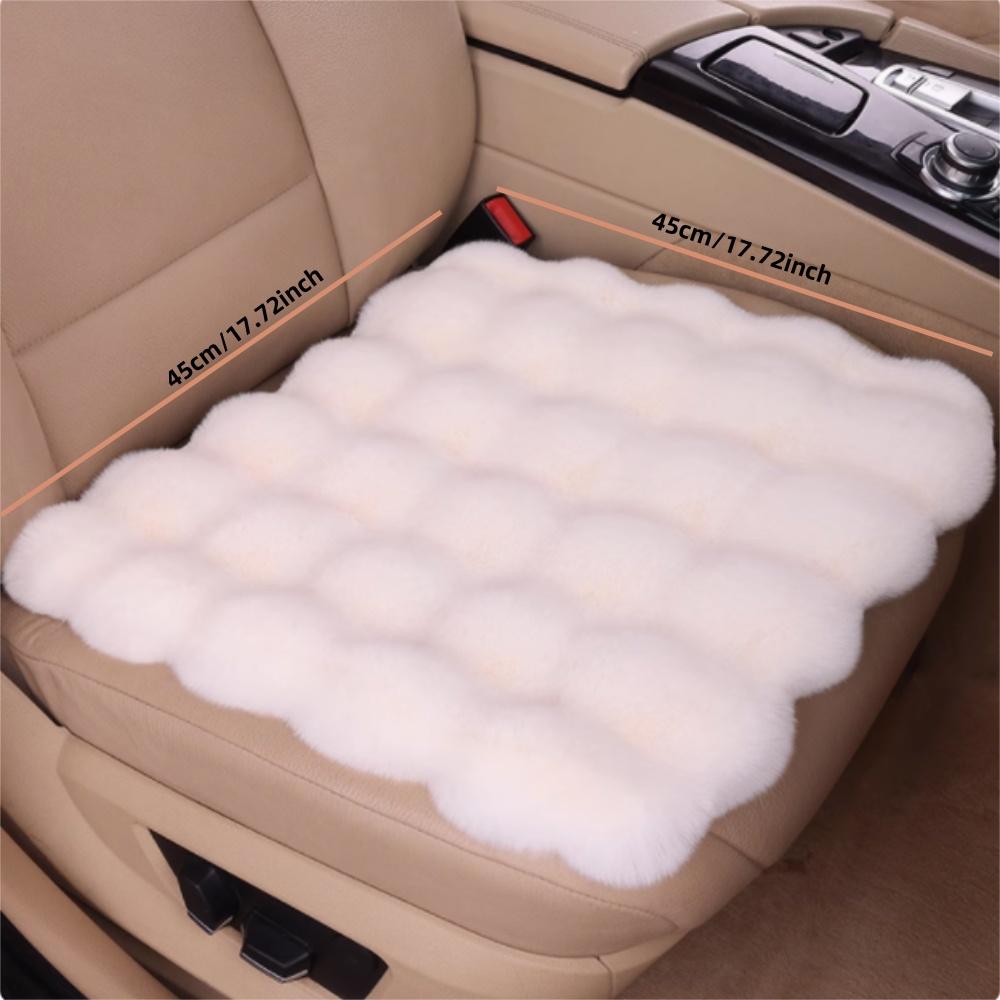 1 sztuka Poduszka na siedzenie samochodowe Uniwersalna Zimowa Gruba i Ciepła Pokrowiec na poduszkę siedzenia samochodowego z aksamitu bąbelkowego Akcesoria do wnętrza samochodu