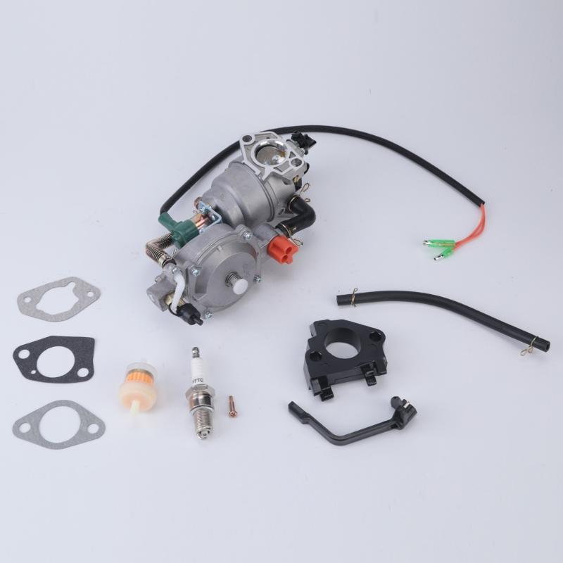 188F Generator Carburetor Assembly, Metal Service Part with Visible Mounting Openings and Hose Connections for Equipment Maintenance