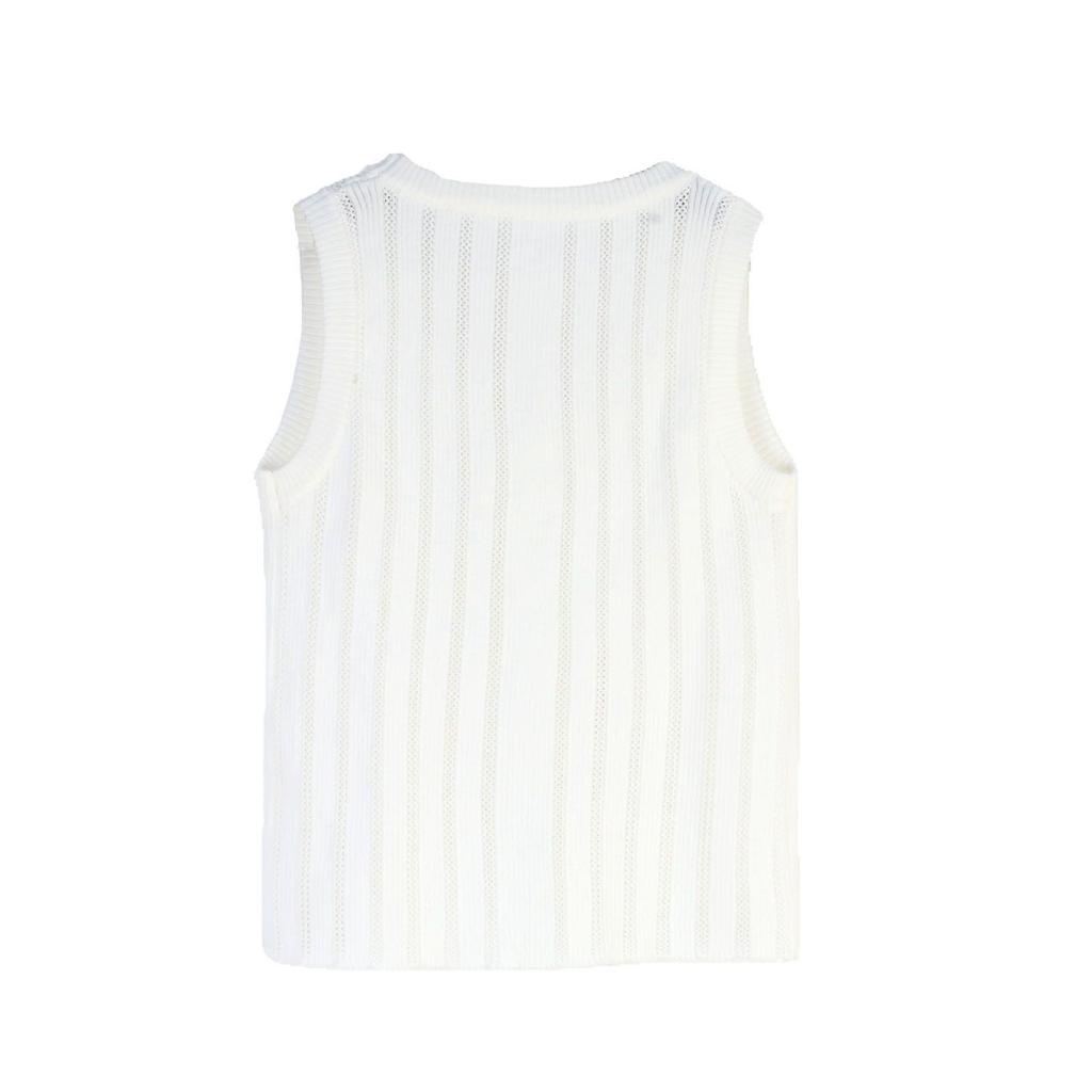 Ladylike French Style Sleeveless Knitted Vest