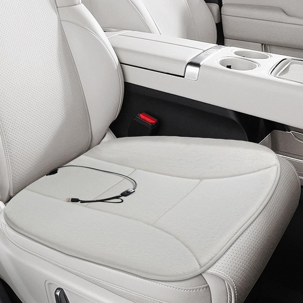 Heated Seat Cushion 12V Electric USB Rechargeable Breathable Auto Accessory Heated Seat Pad For Winter Vehicle SUV Trucks Van