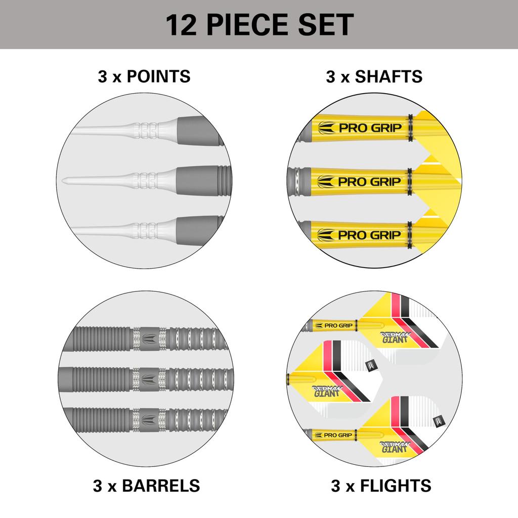 Target Darts Gabriel Clemens Gen 2 19G 90% Tungsten Soft Tip Dart Set