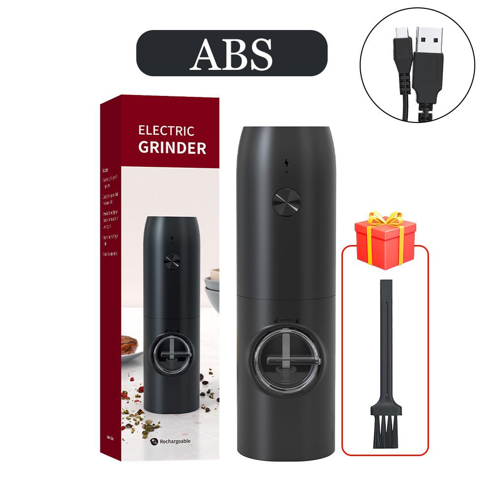 USB Rechargeable Electric Salt And Pepper Grinder Portable Household Kitchen Gadget Adjustable Coarseness Mill