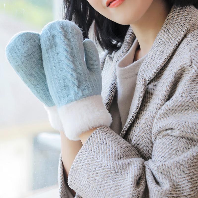 REACH STAR Women's Winter Cartoon Knit Mittens