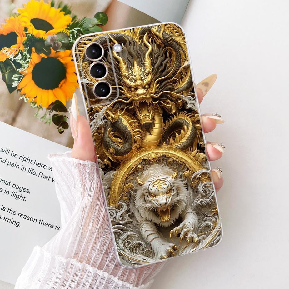 For Samsung Galaxy S21 Plus Case S21 FE Luxury Bow Flowers Painted Cover Soft Silicone Case For Samsung S21 Ultra S 21 S21+ Bags