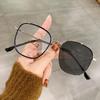 New Photochromic High-end Myopia Glasses Large Frame Women's Near Sight Glasses Trendy Ultra Light Anti Blue Light Glasses