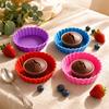 Silicone Round Cake Mold Set Flexible Non-Stick Baking Pans Heat Resistant Durable Kitchen Bakeware for Muffins Tarts and Desserts