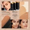 2-in-1 Waterproof Concealer & Foundation Stick Sweat-Resistant, Strong Coverage for Dark Circles, Foundation Stick With Brush Coverage