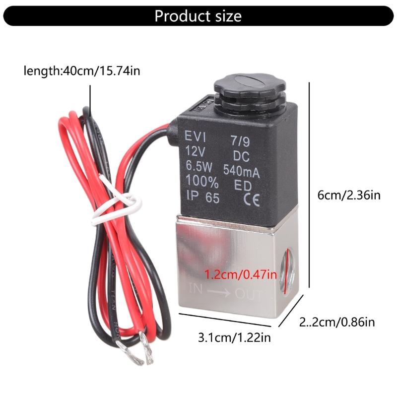 Miniature Solenoid Valve Normally Closed DC12V Water Air Control Solenoid Valve