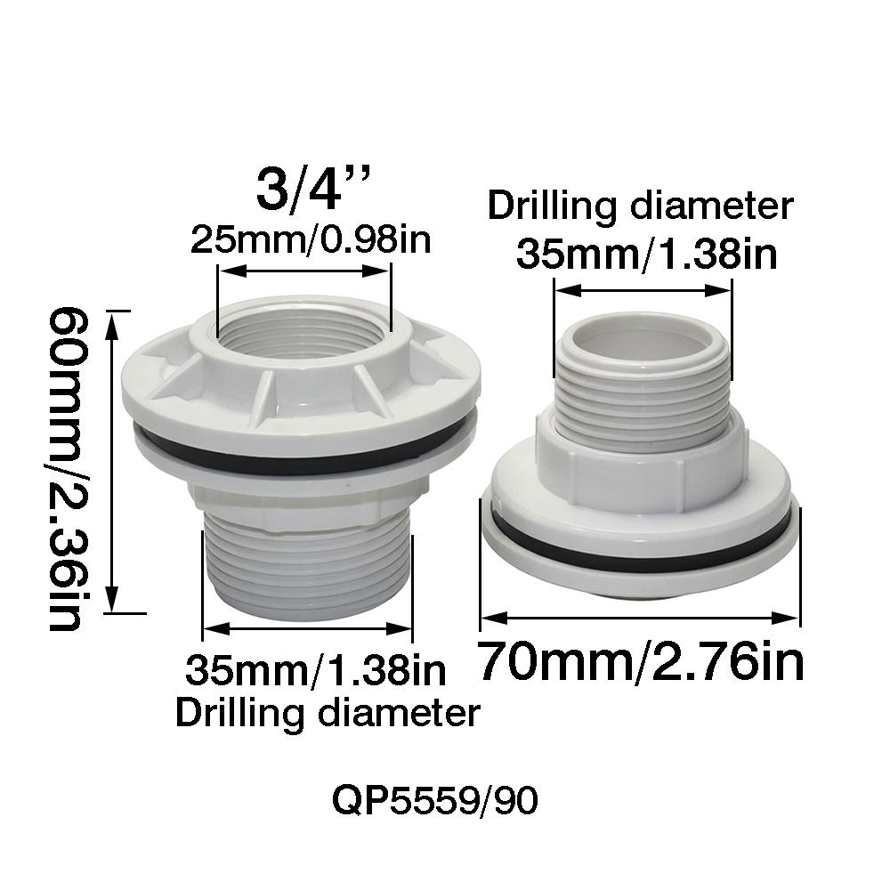 1-1/4'' 1/2'' 3/4'' 1'' Double Female Thread Water Tank Joints Aquarium Accessories Fish Tank Connector Irrigation Hose Fitting