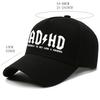 Cool And Handsome Adhd Slogan Baseball Cap, 100% Polyester Woven Hat, Adjustable Sun Protection Visor With Moisture-Wicking Tech
