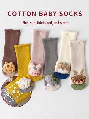 Neugeborenes Baby Baumwollfrottee Verdicken Überknie-Socken für Herbst/Winter