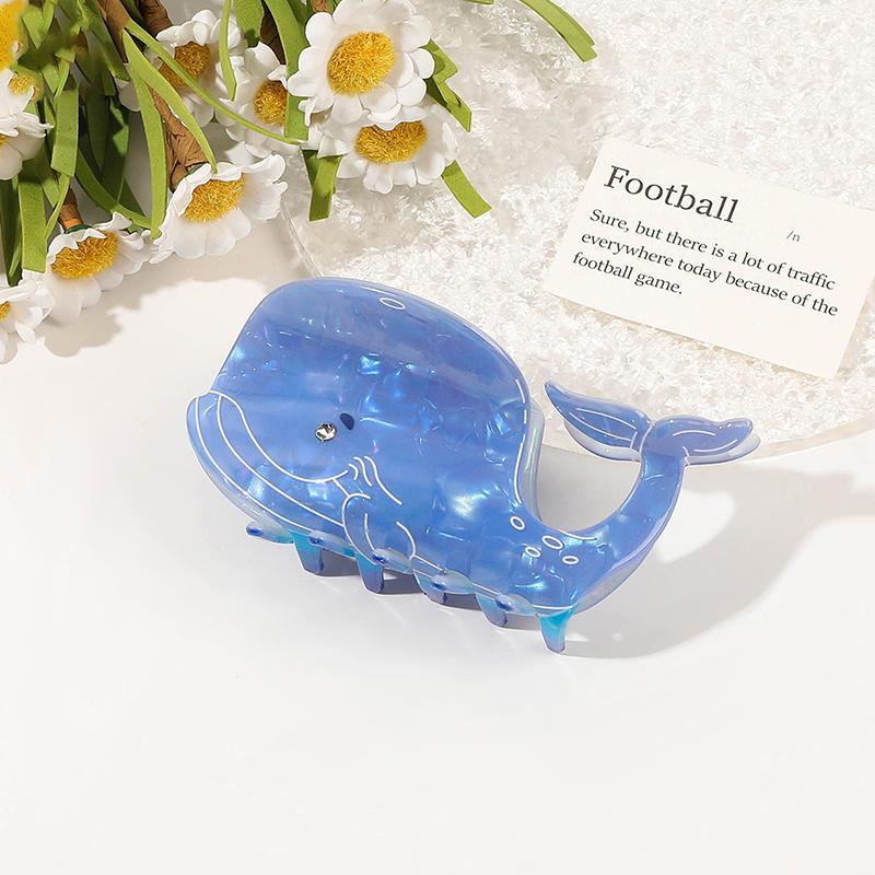 Creative Personality Blue Whale Hair Claw For Women Girls Cute Cartoon Ponytail Hairpins Hair Accessories Shark Clip Gifts