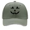 Distressed Jack Pumpkin Face Halloween Sandwich Baseball Cap Sun Cap Outdoor Workouts Hat