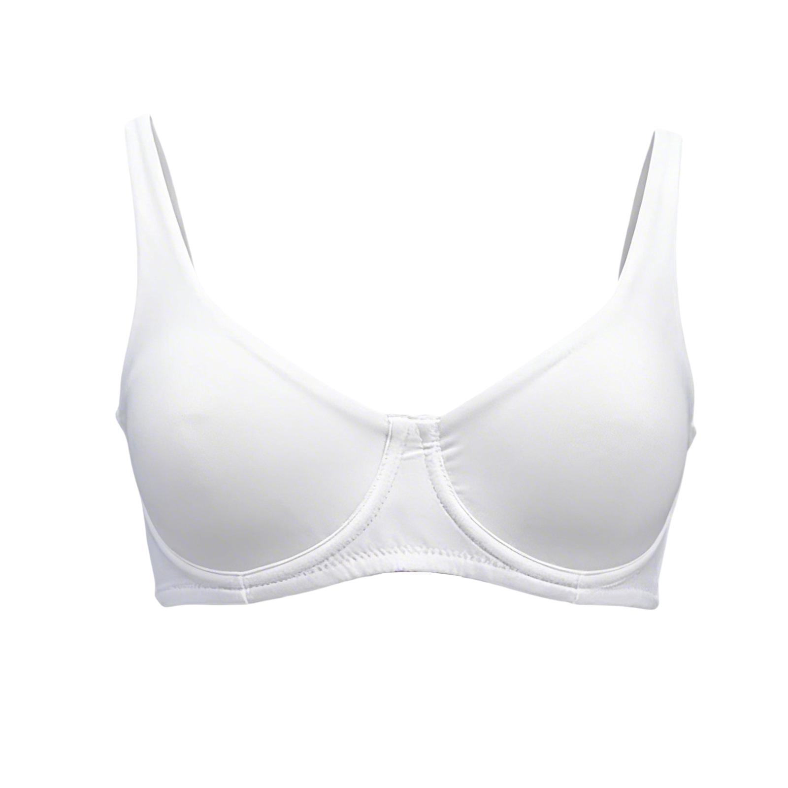 Zeriluna Comfort Stretch Non-Padded Underwire Bra with Wide Straps - Simple Nude Feel XXL