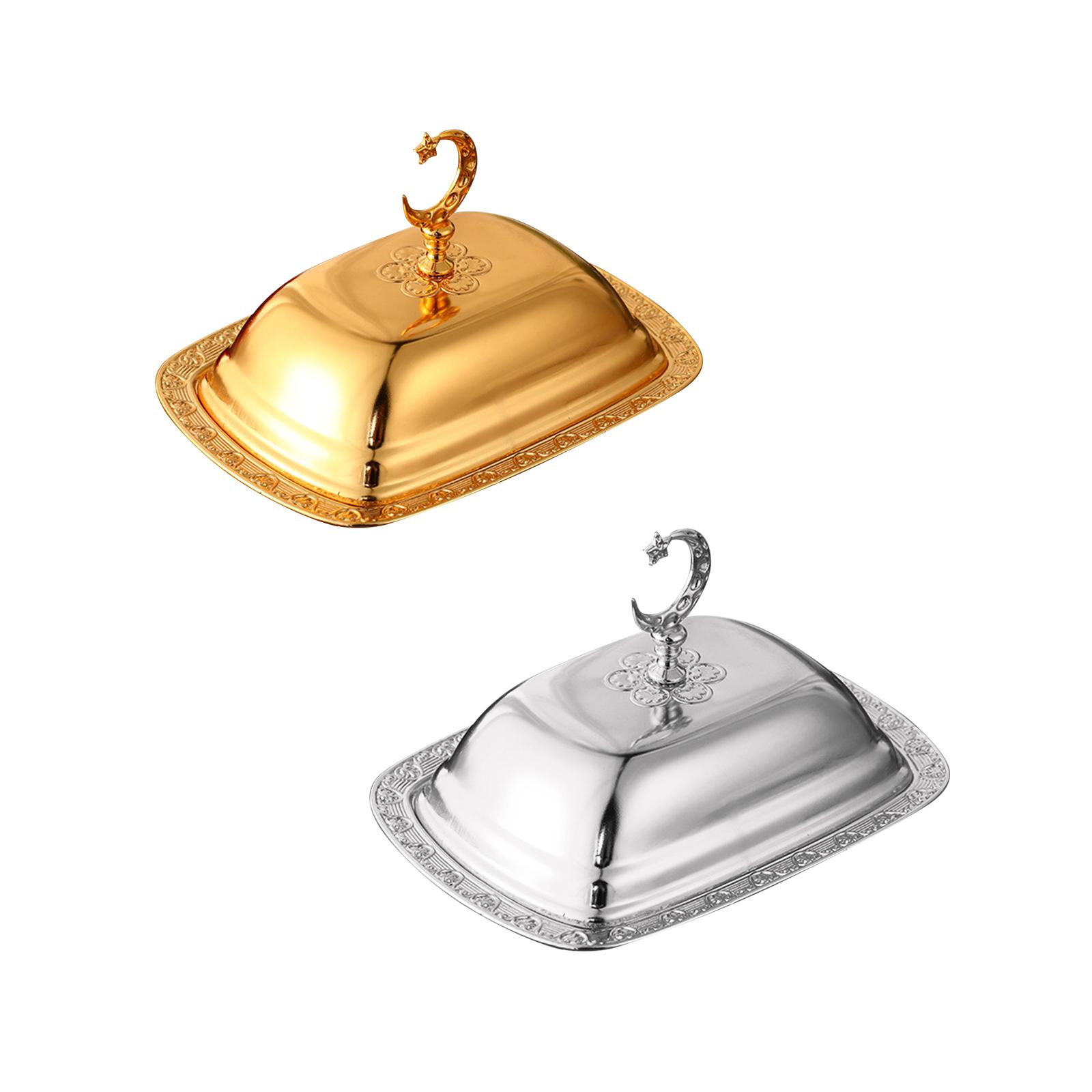 Butter Dish Decorative Home Storage Plates Snack Fruit Serving Plates for Wedding Birthday Fridge Kitchen Refrigerator oro