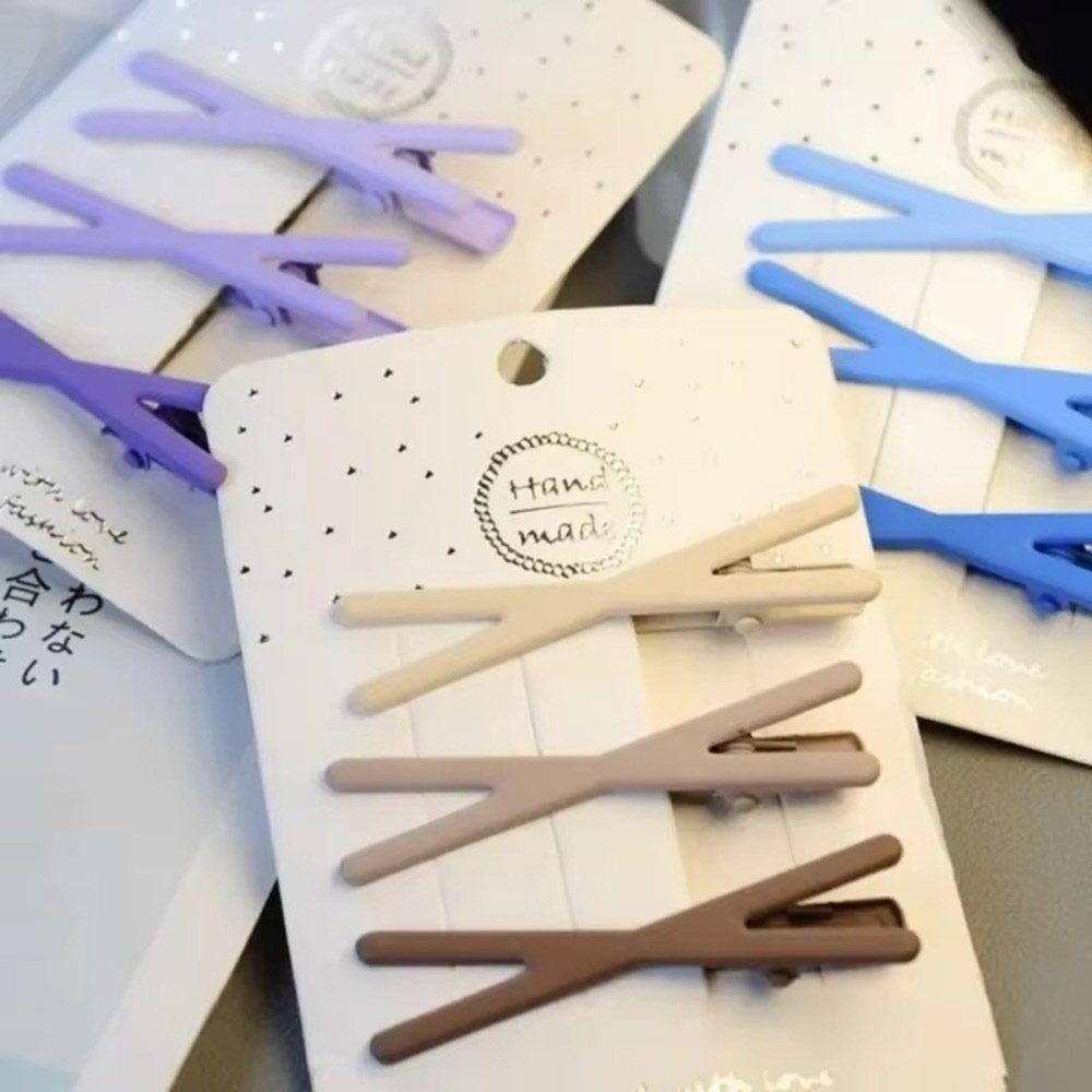 3Pc/Set Cross Hair Clips Geometry Duck Beak Clip Fashion Bang Clip  Hair Styling