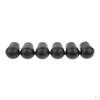 Set of 6x Crutch Ends for Rubber Tip Support , Black