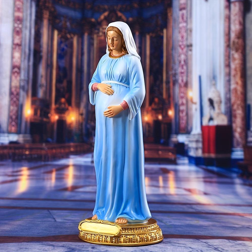 Virgin Mary Statue of Pregnant Mary Statue of Expectant Mother Mary Statue Resin and Stone Religious Gifts, Decorative Collection Ornaments