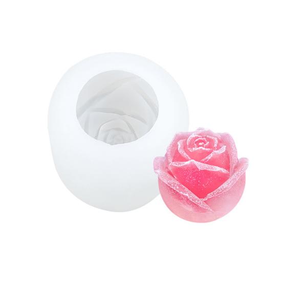 1/3Pcs 3D Rose Silicone Mold Easy Release DIY Ice Cube Chocolates Mousse Candles Soap Making Flower Shape Mold