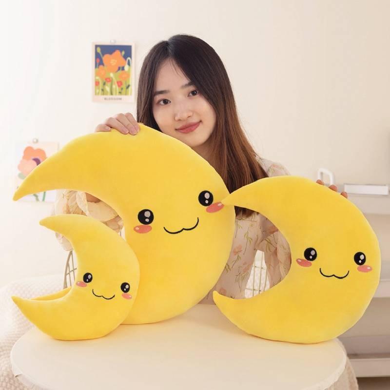 Gemütliches Weiches Mondkissen Plüschkissen Für Kinder Mit Niedlichem Tierdesign Ideal Für Sofa Oder Bett