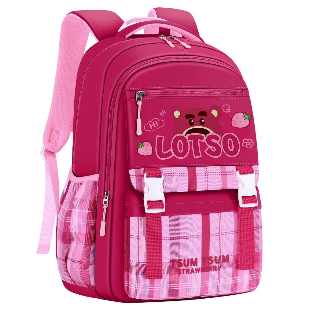 Disney Strawberry Bear Fashionable Versatile Comfortable Large Capacity Backpack Kids backpack Pink ST80235