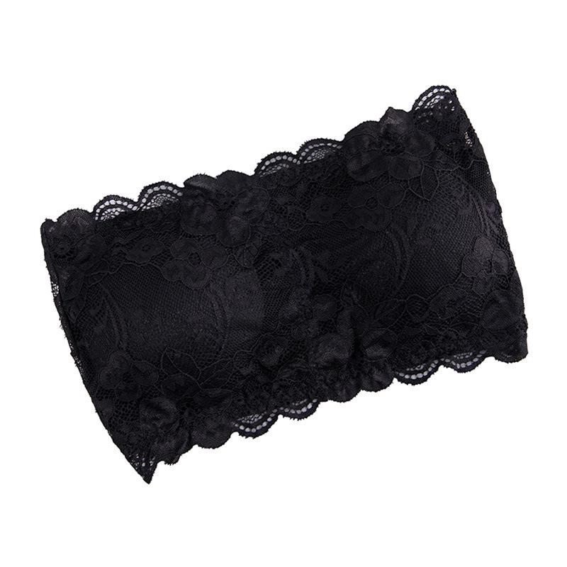 Fairy Lace One-Shoulder Strappy Bustier Bra for Young Ladies - Sexy Back Clasp Design