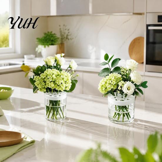 Minimalist Floral Decor Reusable Silicone Flower Arranging Grid, Stretchable Honeycomb Arranger & Support Accessory Vase Holder, Flexible Arrangement