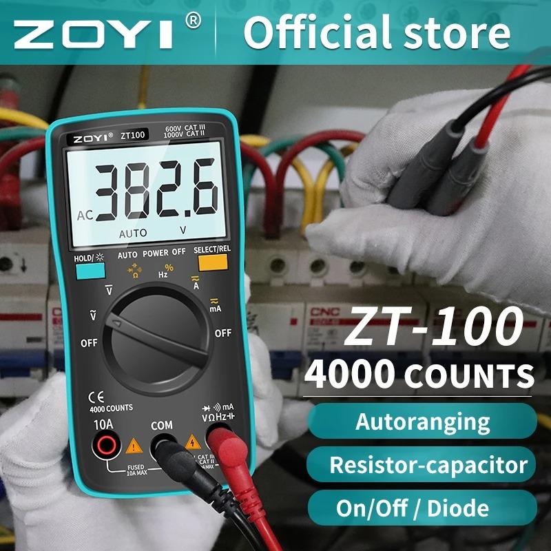 ZT100 Multimeter Digital Multi Tester Back Light AC/DC Voltmeter Diode Transistor Tester Voltmeter Ammeter Intelligent Auto Tool