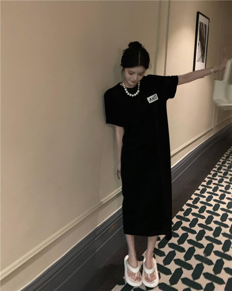 YYFS Women's Fashion Summer Spring 1/2 Sleeves O-Neck Loose Waistline Casual Dresses