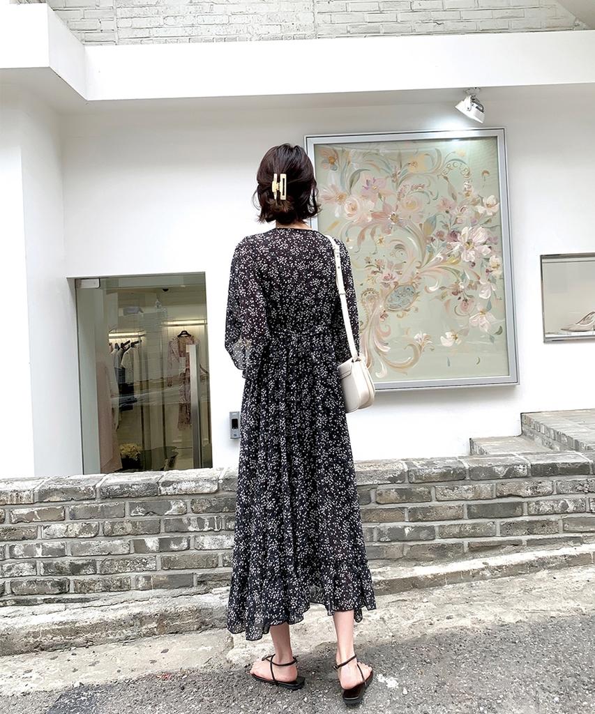 Ppaeppae Point Flower Frola Long Dress