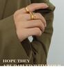 18K Gold-Plated Titanium Steel Geometric Stacking Rings