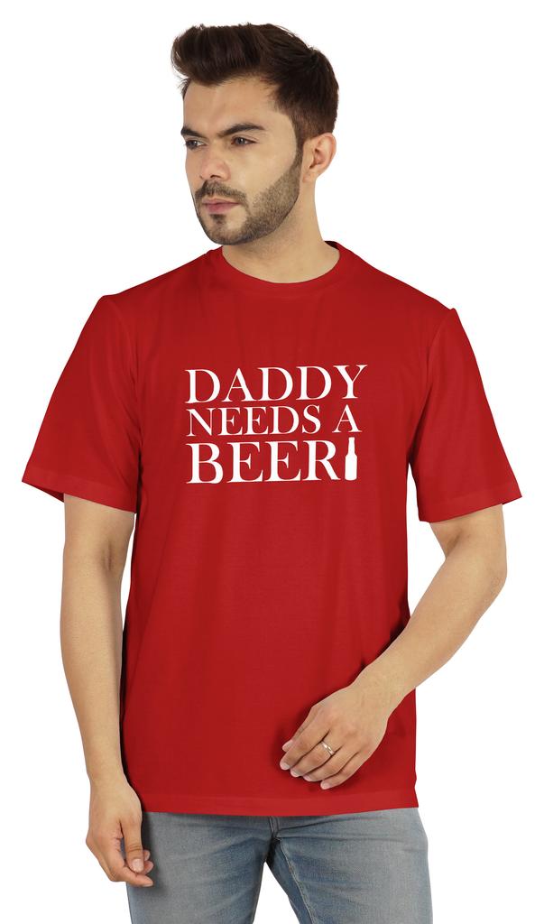Inkmeso Graphic Tshirt For Men  s   Daddy Needs A Beer   Funny Quotes Dad  s Drinking Tee