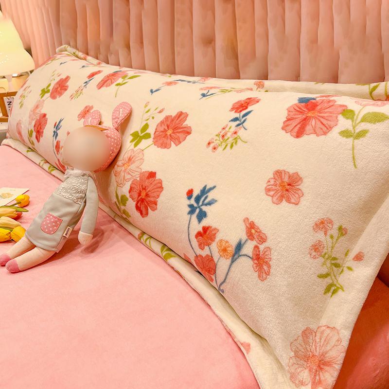 Plush Rectangle Pillowcase 48x120/150/180cm 50x90 Soft Coral Fleece Cute Cushion Cover Envelope Closure Design Home Pillowslip