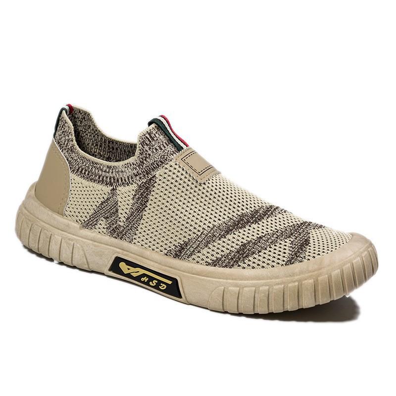 Fashion 2025 Foreign Trade Men's Shoes Autumn New Sneaker and Leisure Shoe Flying Woven Mesh Breathable Cloth Shoes