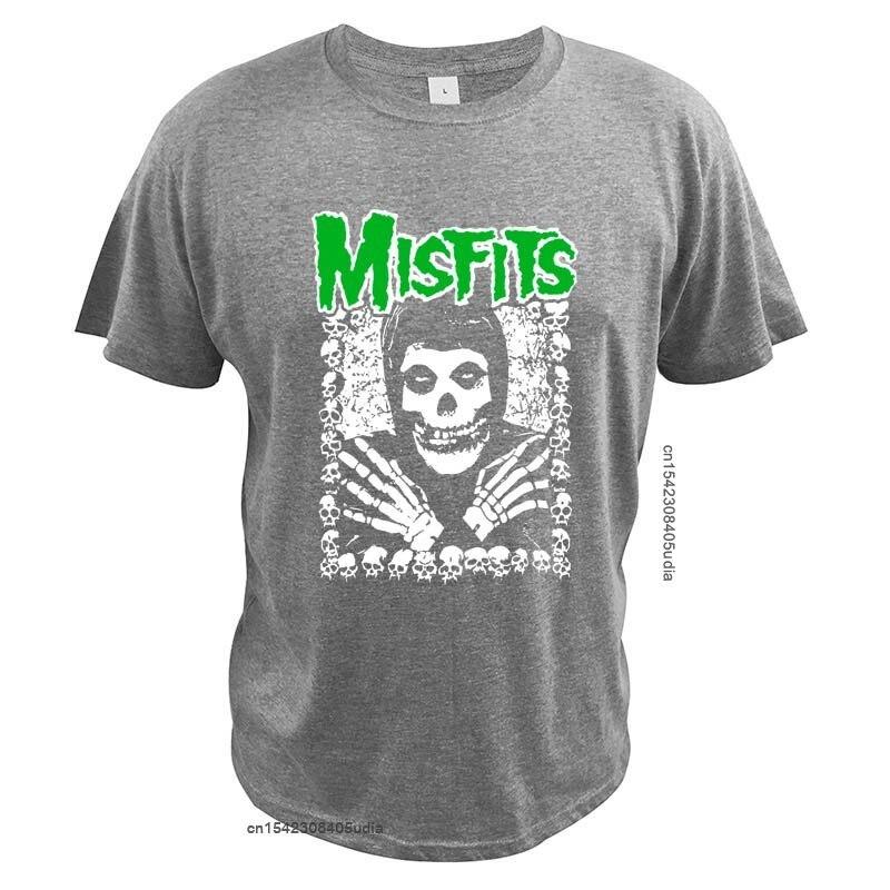 The Misfits I Want Your Skulls T Shirt Punk Rock Band T Shirt Cotton High Quality Basic Crew Neck Tee Tops