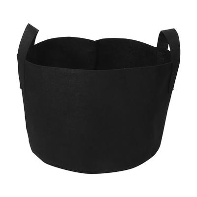 Schwarzer Pflanzsack Gemüse Blume Belüftung Pflanztopf Behälter (10 Gallon 28 x 40cm)