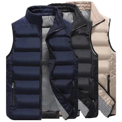 Herren Herbst Winter Hochwertige Baumwolle Tank Top Jacke Mode Lässig Komfort Ärmellos Verdickte Jacke