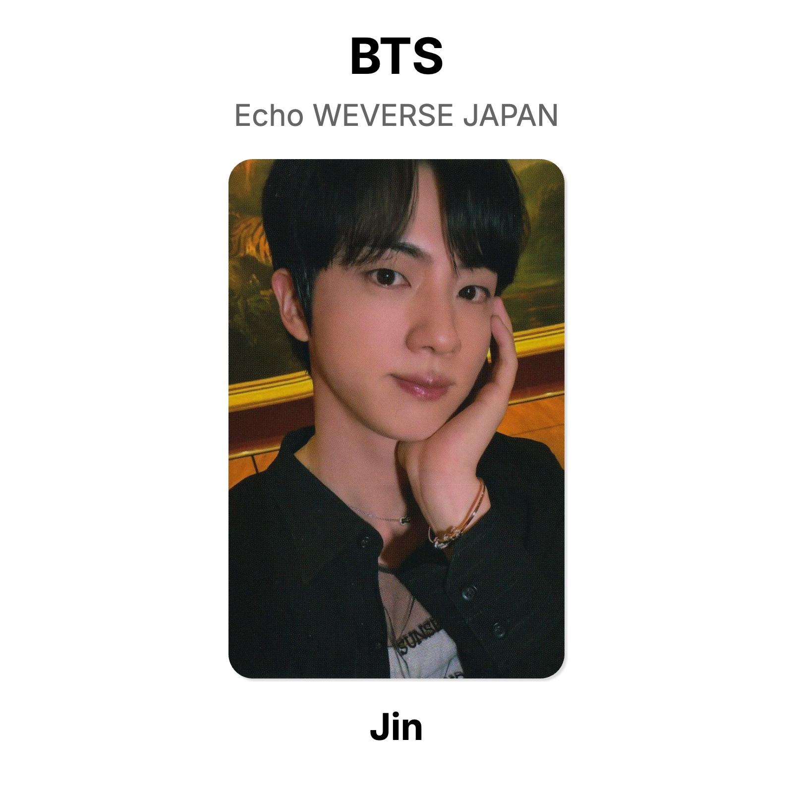 BTS Echo WEVERSE JAPAN Official Photocard Jin