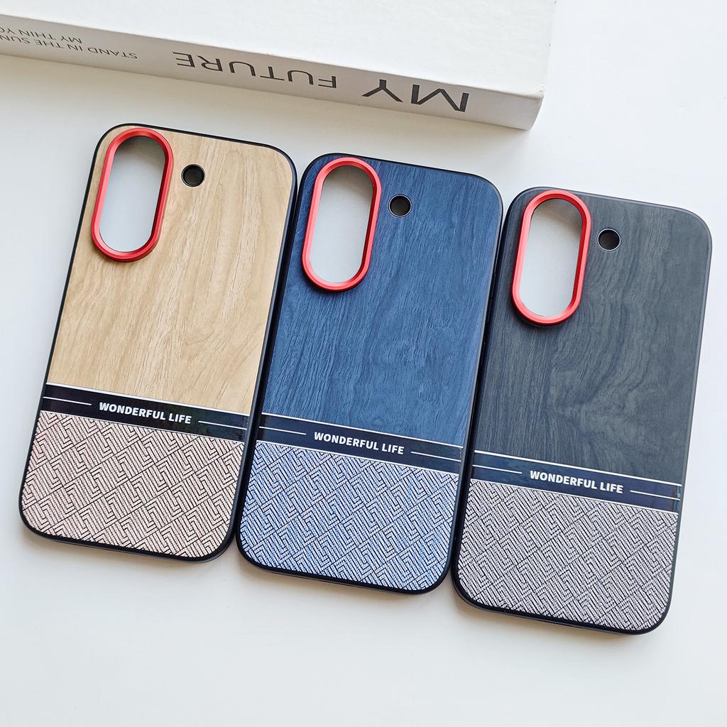 For POCO X8 Pro Max Redmi Turbo 5 Max Case Wood Grain Texture Leather Anti-fingerprint Shockproof Cover