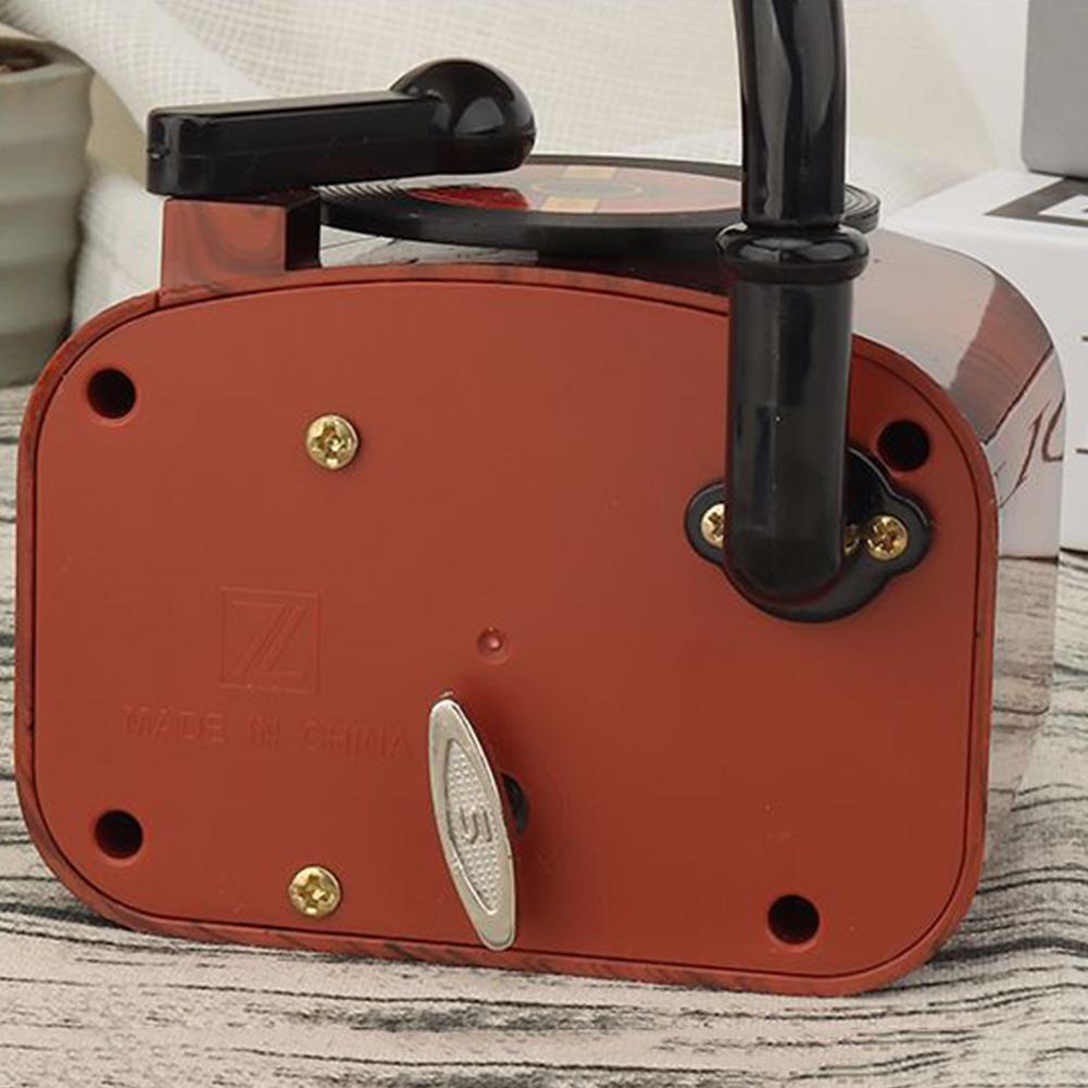 Classical Vintage Phonograph Music Box Revolving Record Gramophone Musical Box for Birthday Valentines Day Anniversary