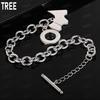925 Sterling Silver Simple Cartoon Dog Side Chain Smart Bracelet Gift Jewelry