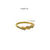 Zircon-Set Multi-Layer Ring, Titanium Steel 316 Non-Fading Gold Stacked Ring, Girls' Niche Temperament Ring