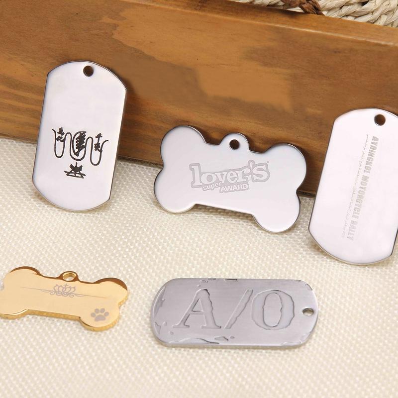 Bone Shape Pet ID Tag Custom Engraved Name Keychain Personalized Anti-lost Dog Cat Collar Pendant Pet Supplies