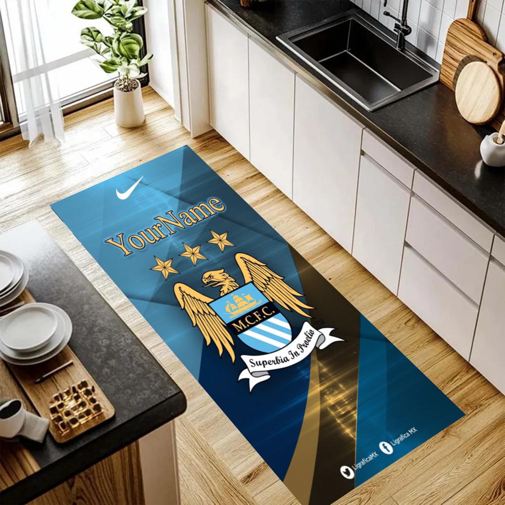 Manchester City Customize Your Name Kitchen Rug Runner Rug Laundry Mat Hallway Entryway The Best Gift Choice