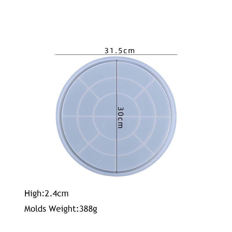 Large Round Tray Silicone Molds DIY Handmade Plaster Cement Concrete Square Storage Plate Mould Home Decoration Crafts