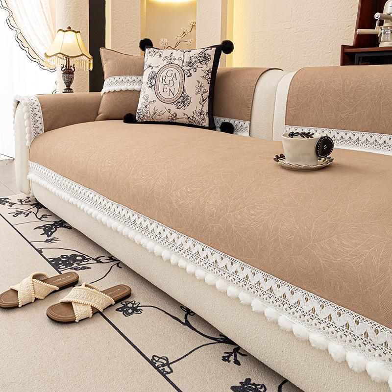 French Cream Wind Sofa Cushion, Universal In All Seasons, New  Seat Cushion, One-Piece Combination Sofa Cushion Cover
